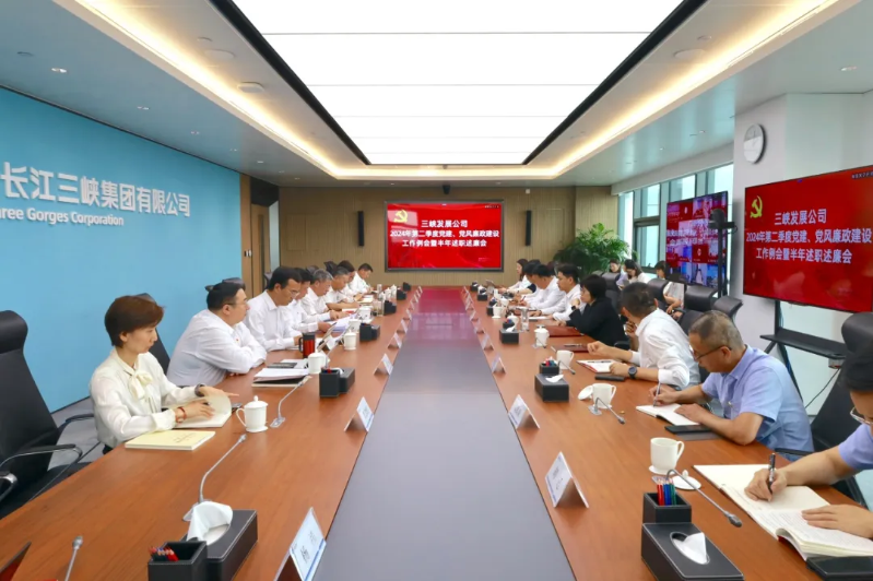 三峽發展公司召開2024年第二季度黨建、黨風廉政建設工作例會